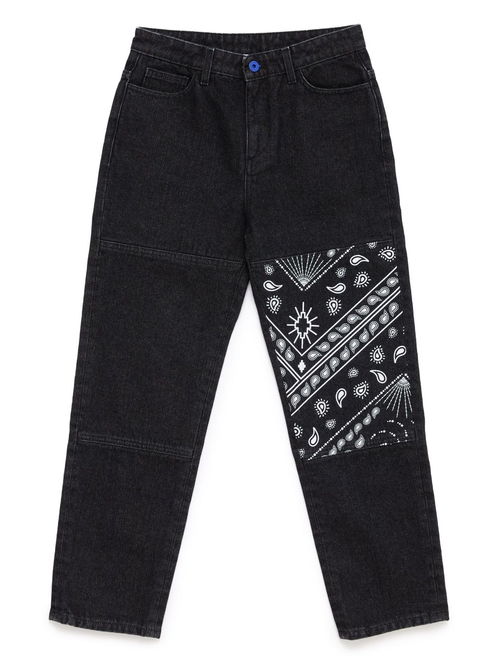 Marcelo Burlon County Of Milan Kids Gerade Jeans mit Bandana-Einsatz - Blau von Marcelo Burlon County Of Milan Kids