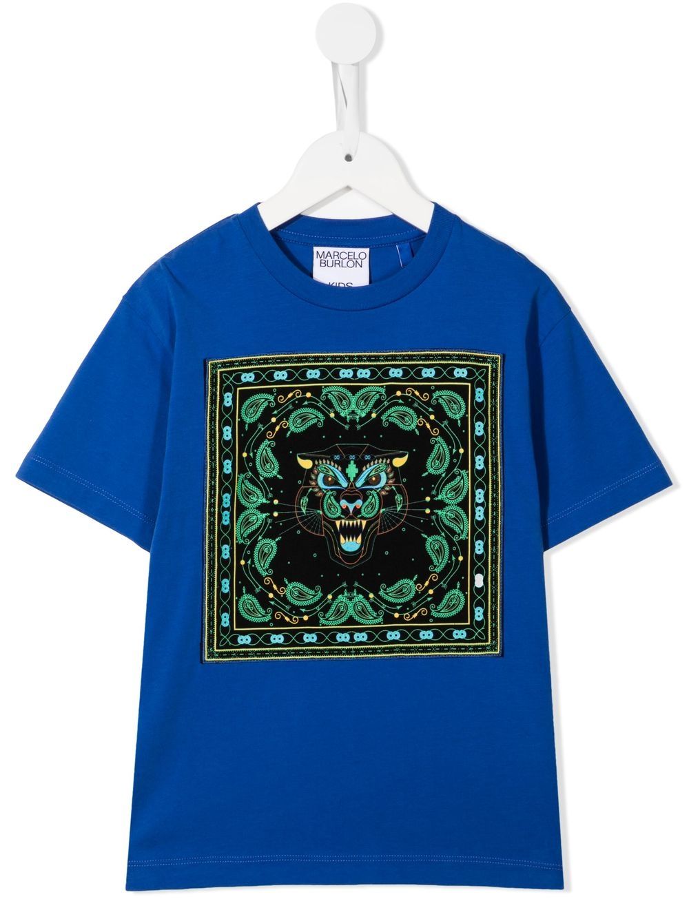 Marcelo Burlon County Of Milan Kids T-Shirt mit Bandana Tiger-Print - Blau von Marcelo Burlon County Of Milan Kids