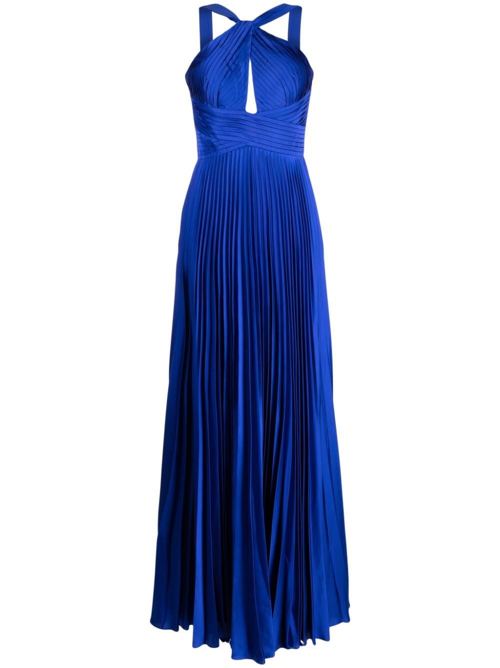 Marchesa Notte Neckholder-Maxikleid mit Cut-Outs - Blau von Marchesa Notte