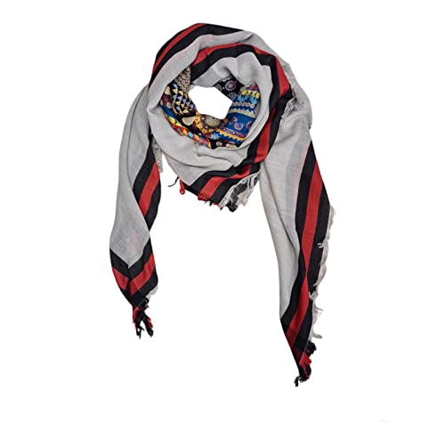 MARCO PASCALI Damen Foulard Taschentuch, Grau/Bedruckt, 140 x 140 von MARCO PASCALI