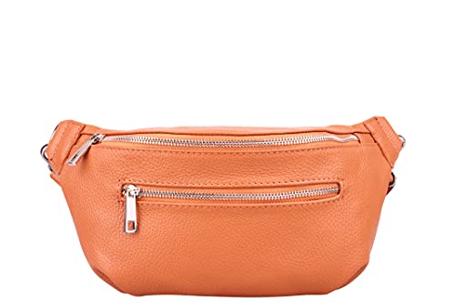 Marco VENEZIA Bauchtasche Damen, Crossbody Bag Damen, Damen-Umhängetaschen, Kleine Umhängetasche Damen, Bauchtasche Damen Stylisch, Italienische Mode Damen (ORANGE) von Marco VENEZIA