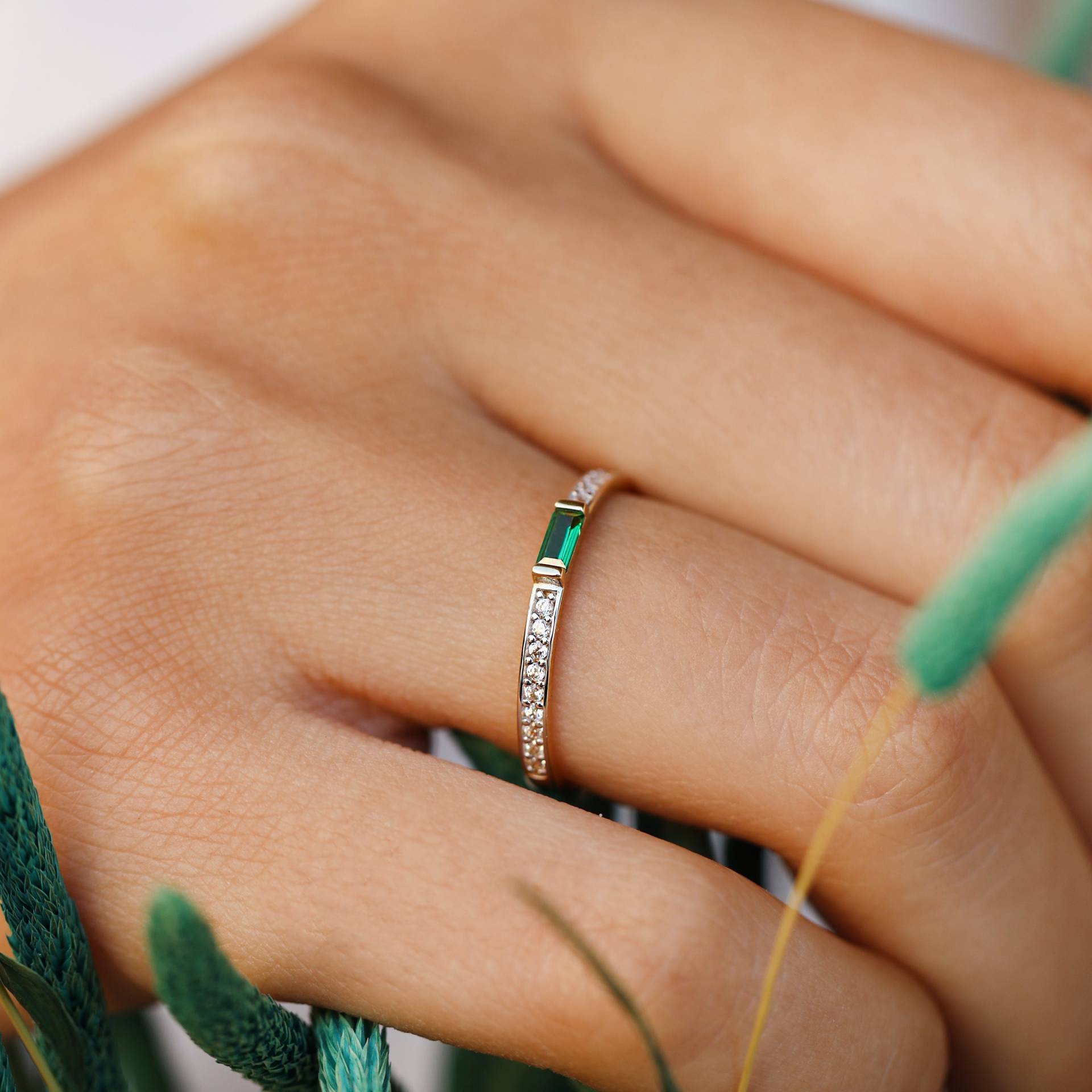 Bunyongi Ring, 14K Solid Gold Elegante Stapelringe Für Frauen, Zierliche Minimal Schmuck, Zarte Geschenk Frauen von Maresuijewelry