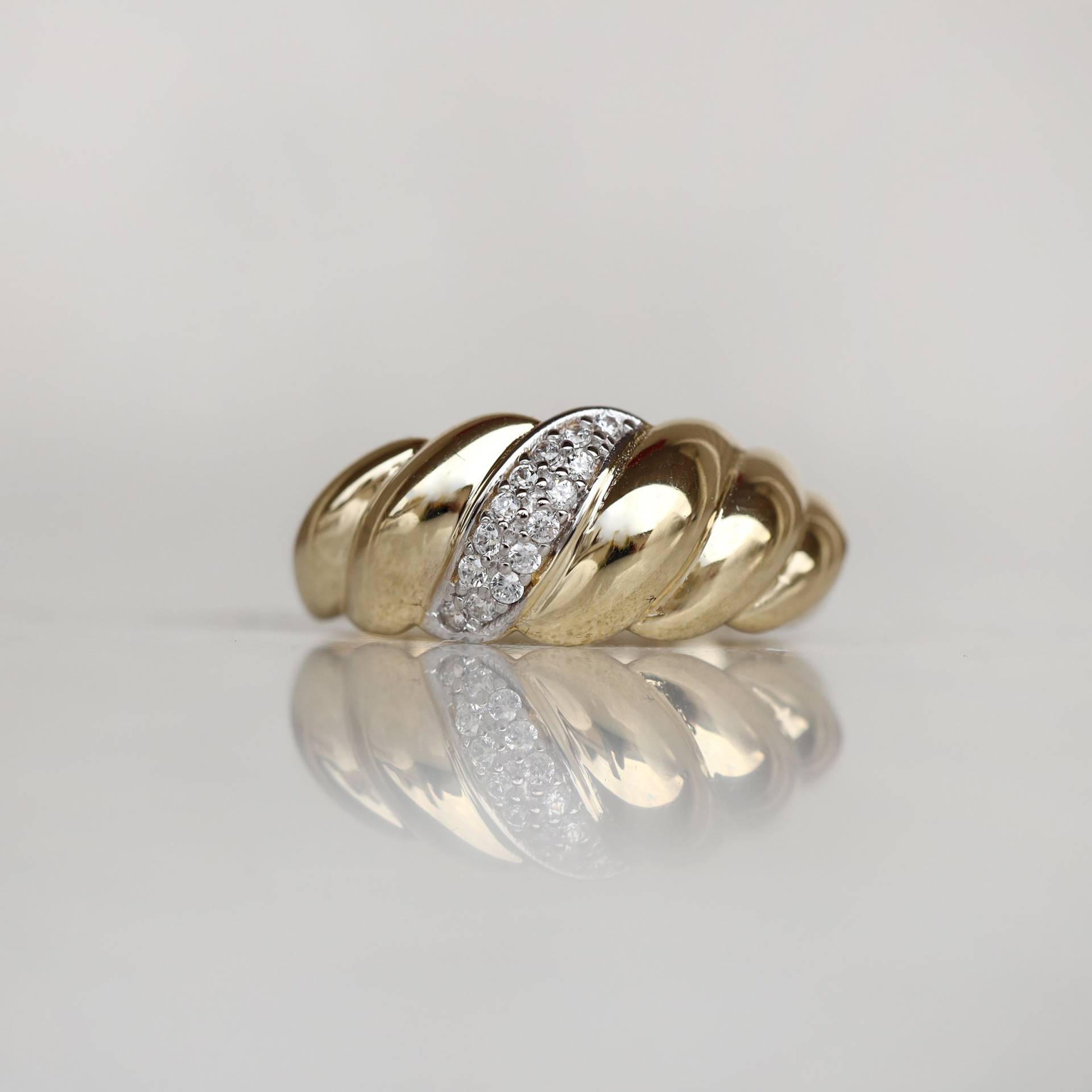 Culebra Ring, 14K Solid Gold Dünn Stapelringe Für Frau, Minimal Schmuck, Einzigartiger Zierlicher Geschenk Sie von Maresuijewelry