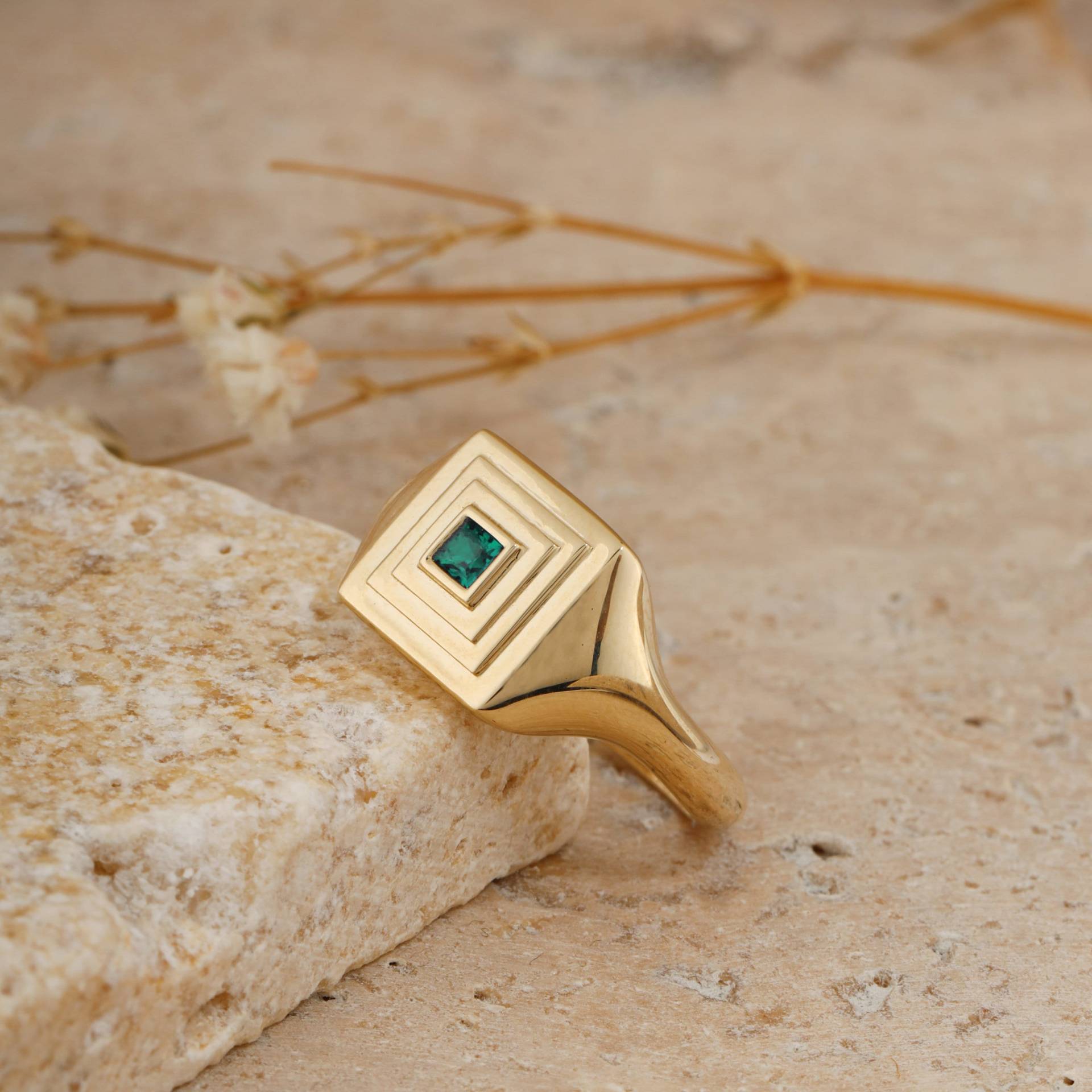 Garibaldi Ring, 14K Solid Gold Deinty Gold, Vintage Schmuck, Stapelringe Für Frau, Geschenkidee, Geschenk Sie von Maresuijewelry