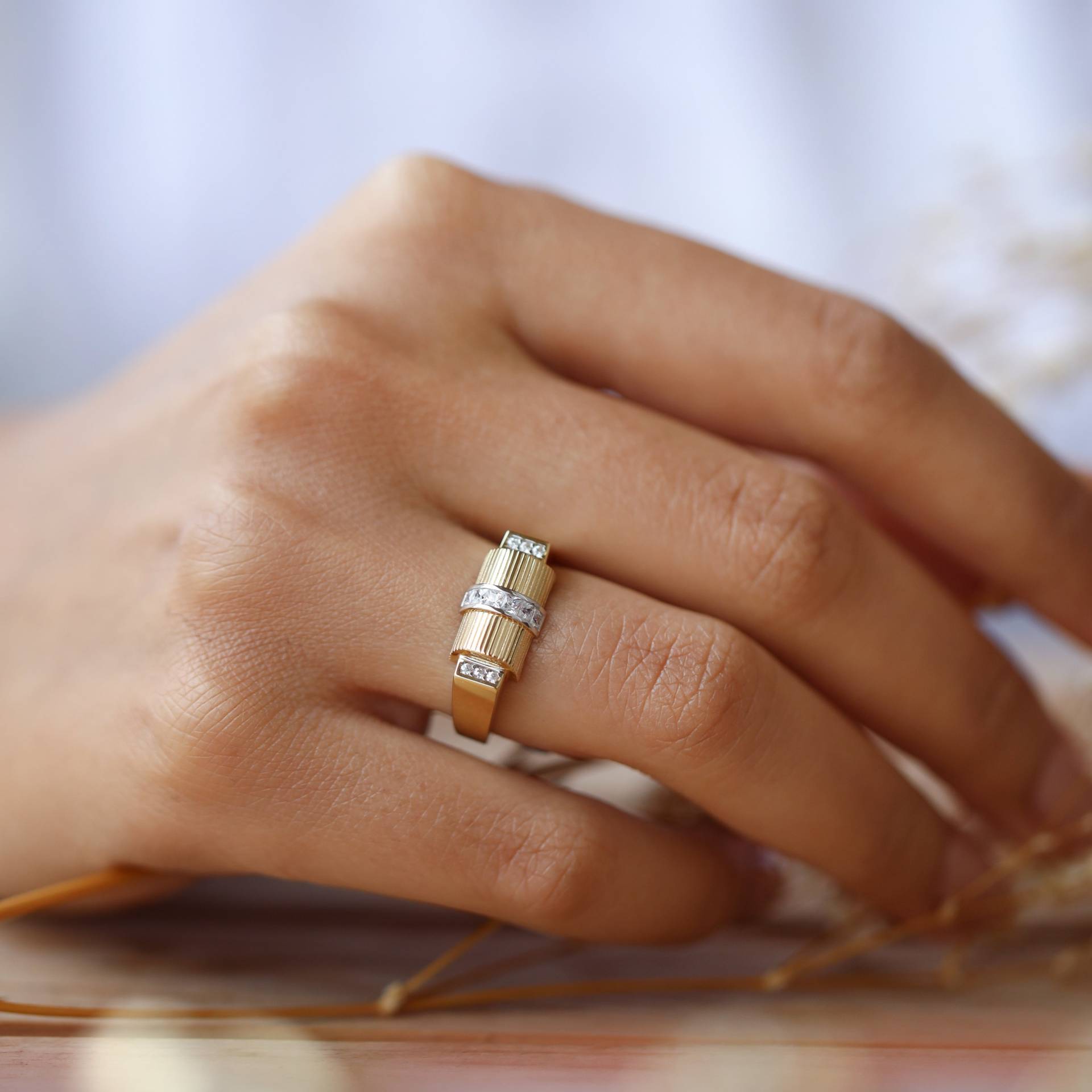 Hanauma Ring, 14K Solid Gold Zierliche Dünne Stapelringe Für Frau, Minimal Schmuck, Zarte Geschenk Sie von Maresuijewelry