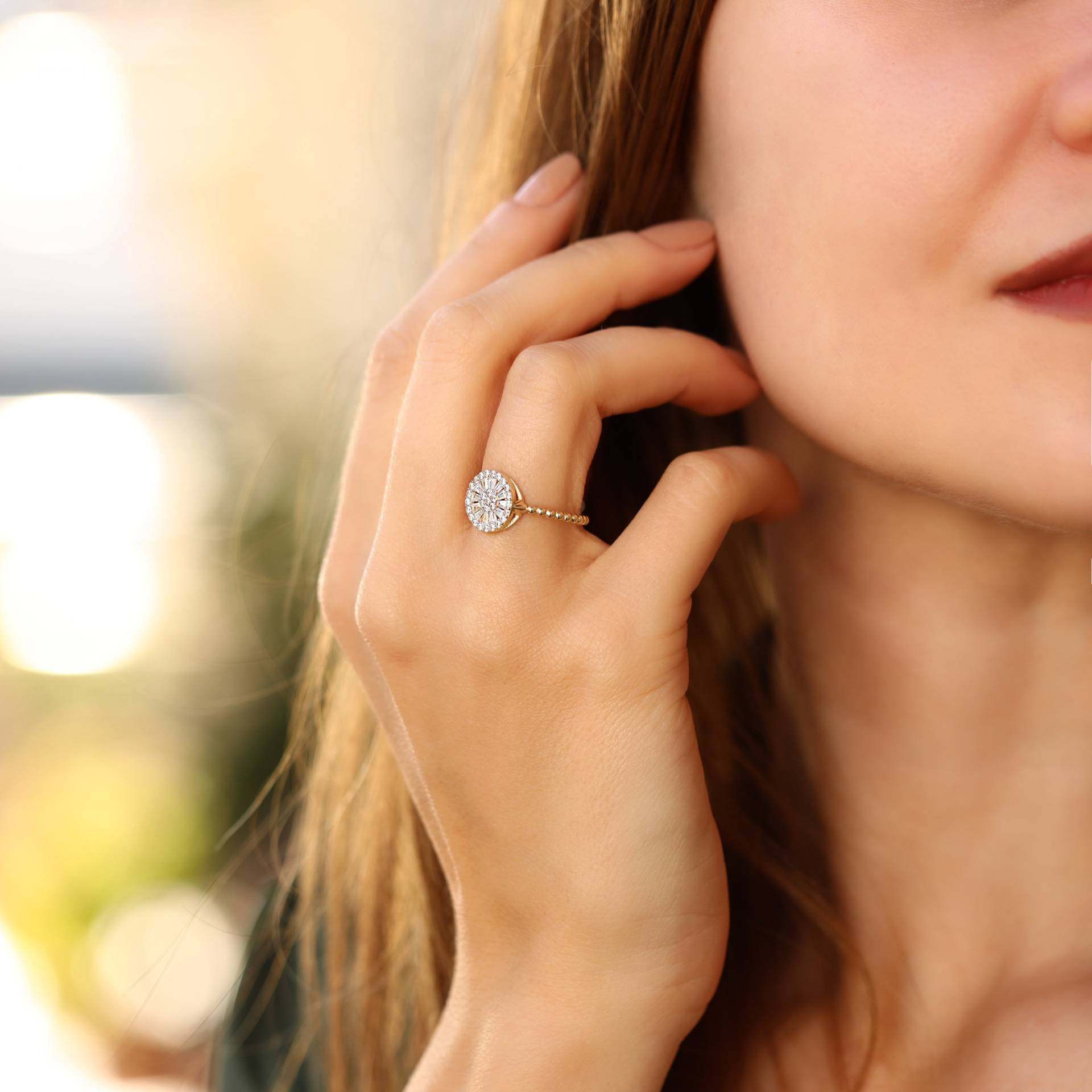 Mariae Berg, 14 K Solid Gold Ring, Dünne Stapelringe Für Frauen, Zierliche Goldring, Minimal Schmuck, Zarte Geschenk Sie von Maresuijewelry