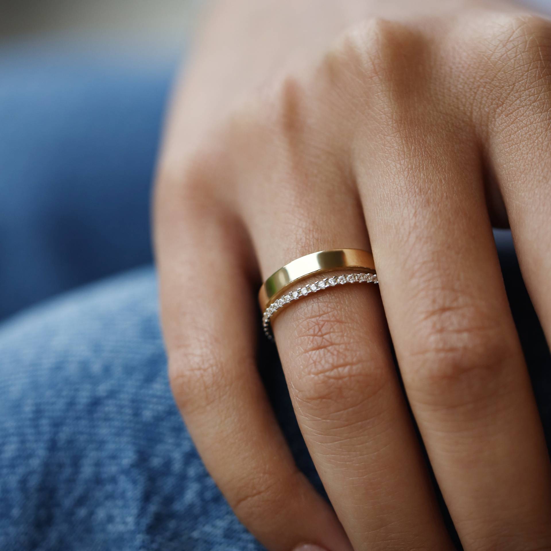 Soller Ring, 14 K Solid Gold Dünne Stapelringe Für Frauen, Zierliche Goldring, Minimal Schmuck, Zarte Geschenk Sie von Maresuijewelry