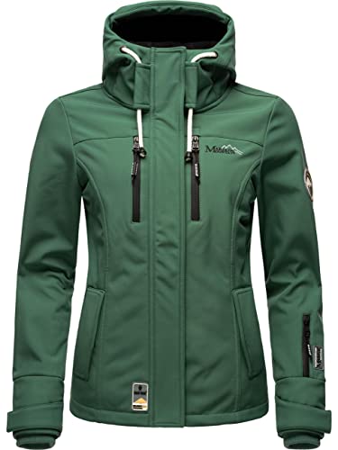 MARIKOO Damen Softshelljacke Übergangsjacke mit Kapuze Kleinezicke Dusty Green Gr. S von MARIKOO