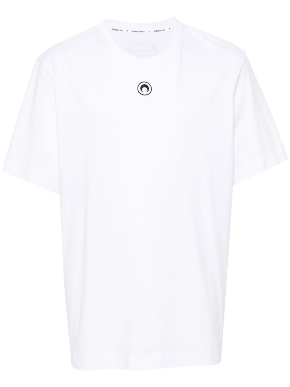 Marine Serre T-Shirt mit Logo-Stickerei - Weiß von Marine Serre