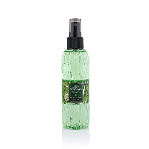 MARMARA BEAUTY Eau de Cologne Spray Green Tea 150ml - 80° Alkohol - erfrischendes Bodyspray für Frauen und Mädchen - Duftwasser für Damen - Erfrischt kühlt - Warm & Würzig- EDC Women-beruhigend von Marmara