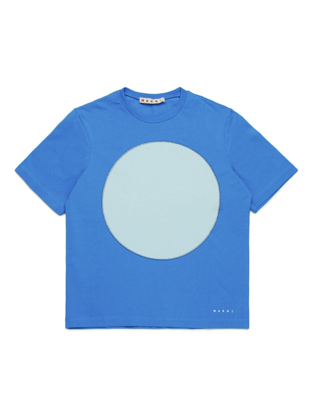 Marni Kids T-Shirt mit rundem Einsatz - Blau von Marni Kids