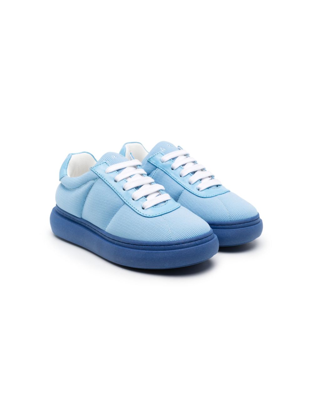 Marni Kids Zweifarbige Pikee-Sneakers - Blau von Marni Kids