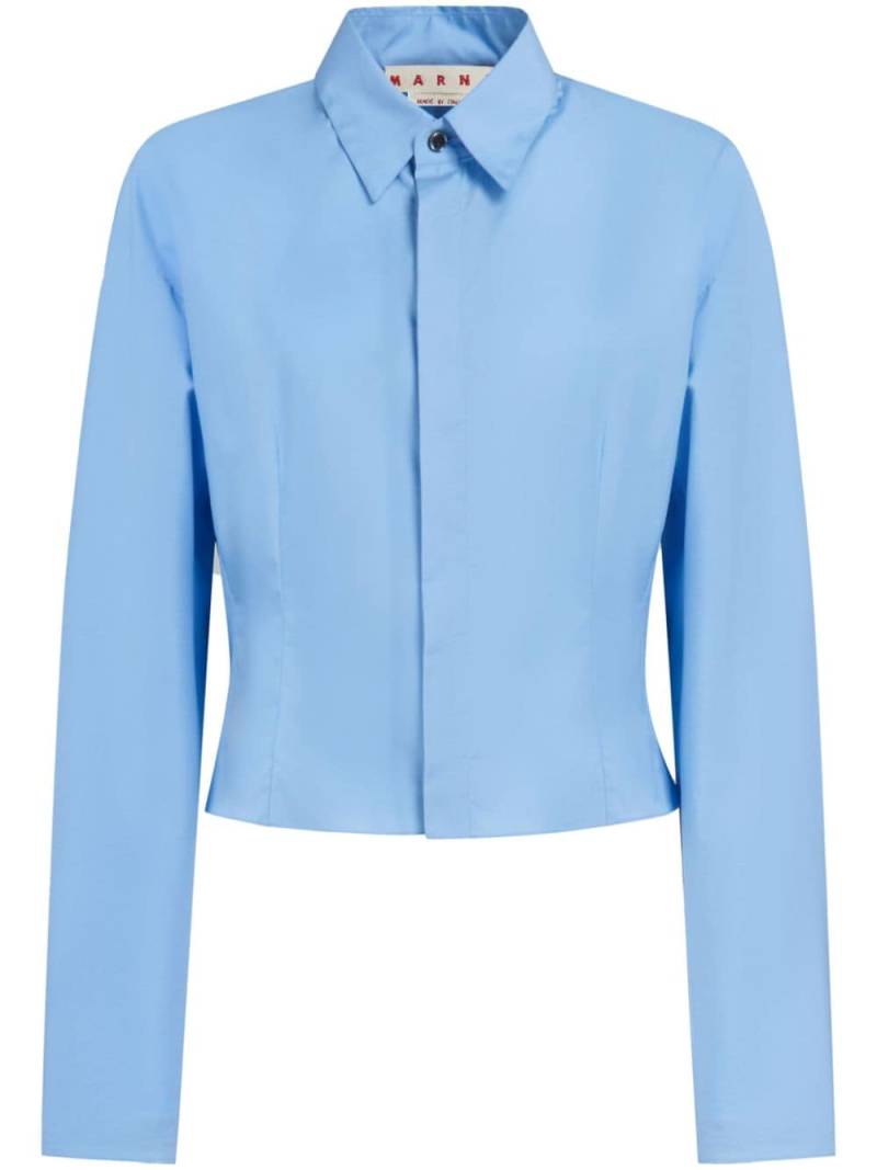 Marni Cropped-Hemd mit langen Ärmeln - Blau von Marni