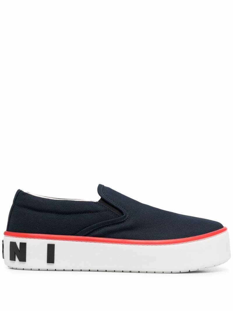 Marni Slip-On-Sneakers mit Logo - Blau von Marni