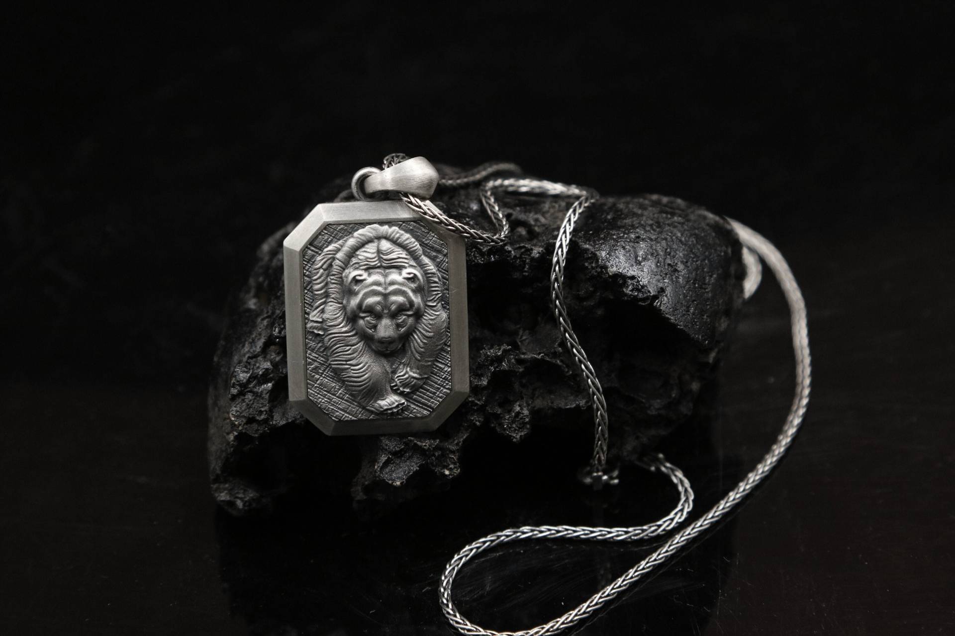 Silber Bär Halskette Muttertag Geschenk Für Ihn Herren Wildtier Anhänger Grizzly Personalisierte Schmuck Handgemachtes von MarsJewelryGifts