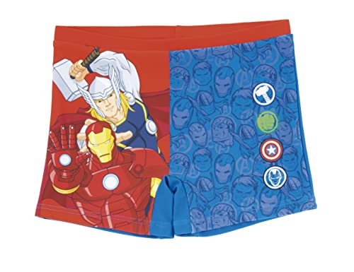 Marvel Avengers Badeshorts für Jungen, Kinder Boxer-Badeanzug, Boxershorts Avengers, Badehose für Jungen, Größe 8 Jahre - Blau von Marvel