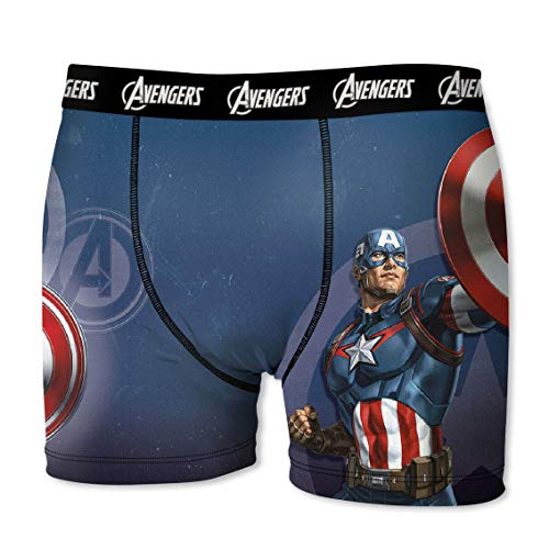 Marvel Avengers Herren Boxershort, 7X TOP Design's zur Auswahl Iron Man, Hulk, Thor, Captain America (Capt. America, L/6/50) von Marvel