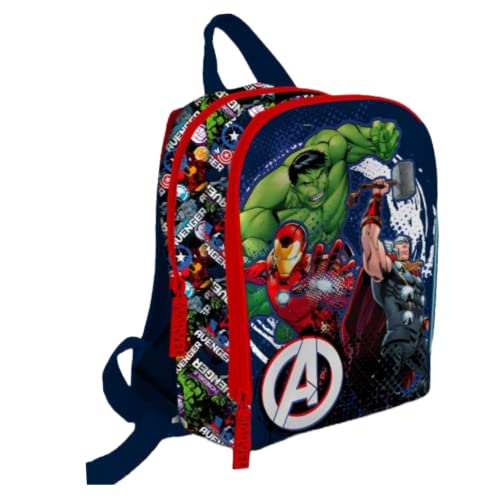 Marvel Avengers Rucksack, Design Hulk Iron Man Thor Schulrucksack, Jugendrucksack, Reiserucksack, Geschenk für Jungen und Jugendliche von Marvel