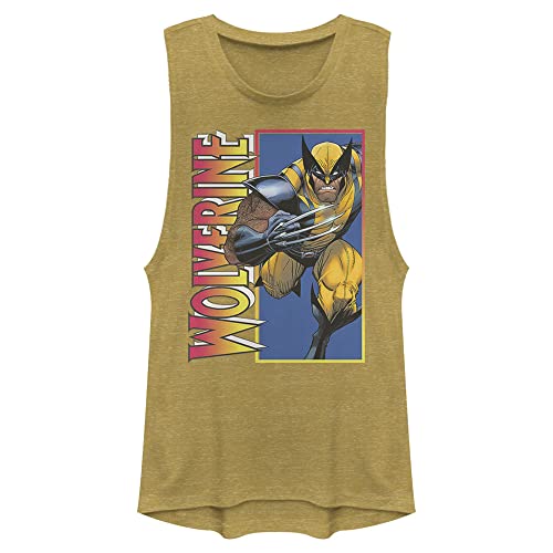 Marvel Damen Klassischer Wolverine Hemd, Gold Heather, Klein von Marvel