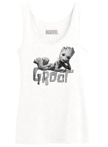 Marvel Damen Woiamgmtk001 Tanktop, weiß, M von Marvel