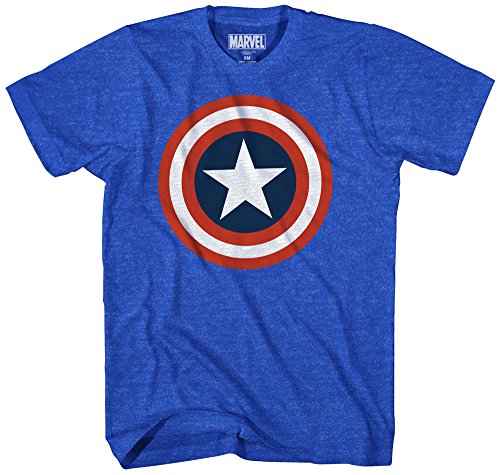 Marvel Herren 80er Jahre Captain 2 T-Shirt, Royal Heather, Mittel von Marvel