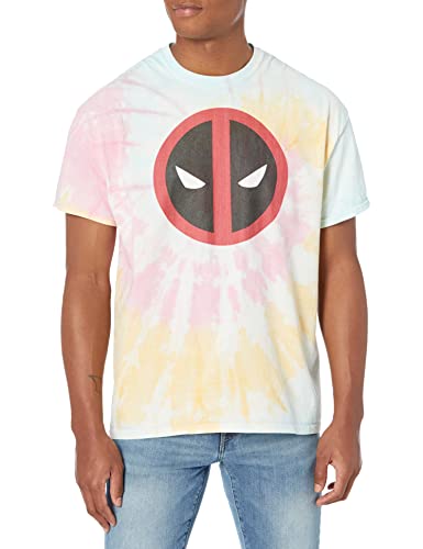 Marvel Herren Deadpool Straightaway T-Shirt, Blu/Pnk/Ly, Groß von Marvel