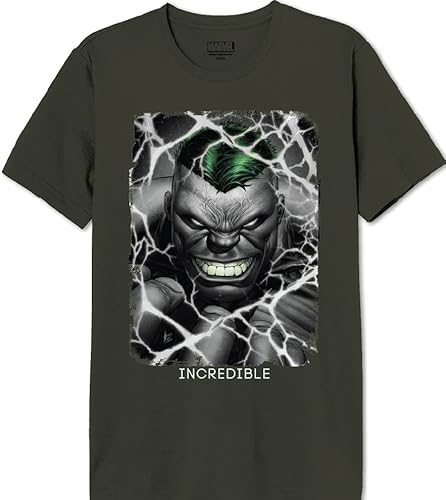 Marvel Herren Mehulkcts063 T-Shirt, kaki, L von Marvel