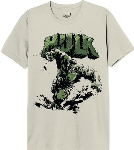 Marvel Herren Mehulkcts080 T-Shirt, Natur, M von Marvel