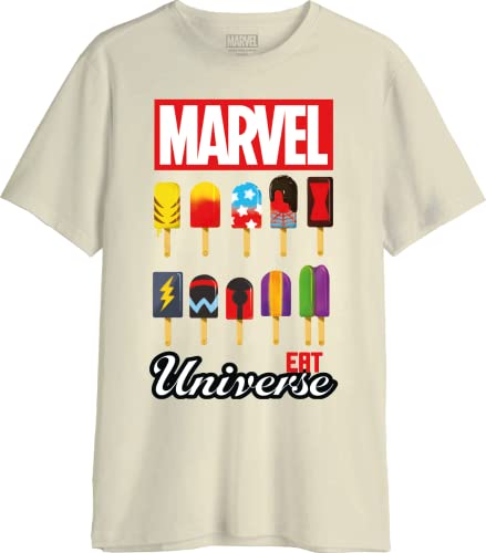 Marvel Herren Memarcots288 T-Shirt, Natur, L von Marvel