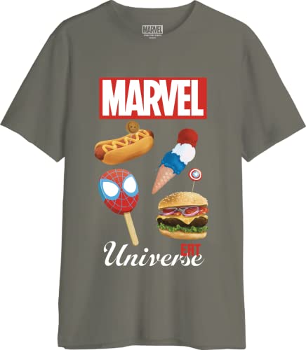 Marvel Herren Memarcots289 T-Shirt, kaki, S von Marvel