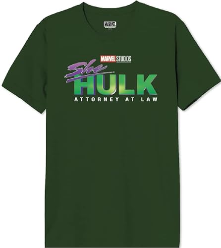 Marvel Herren Meshehuts001 T-Shirt, flaschengrün, L von Marvel