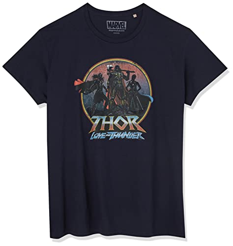 Marvel Herren Metlatmts001 T-Shirt, Marineblau, L von Marvel