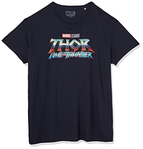 Marvel Herren Metlatmts003 T-Shirt, Marineblau, L von Marvel