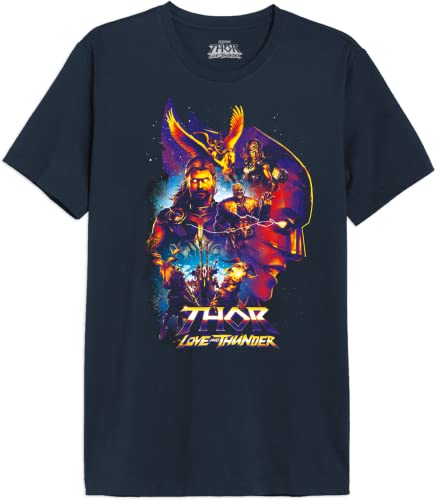 Marvel Herren Metlatmts015 T-Shirt, Marineblau, M von Marvel