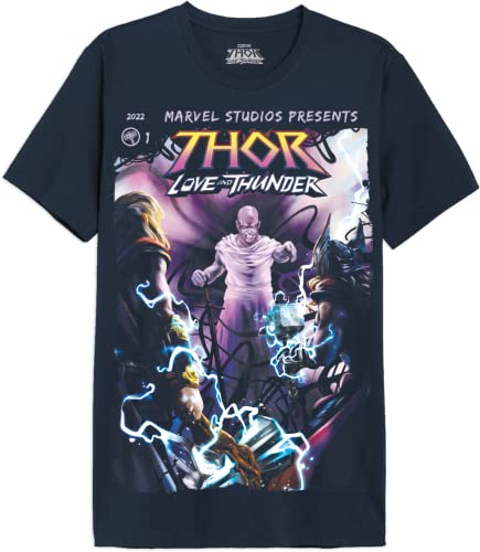 Marvel Herren Metlatmts017 T-Shirt, Marineblau, M von Marvel