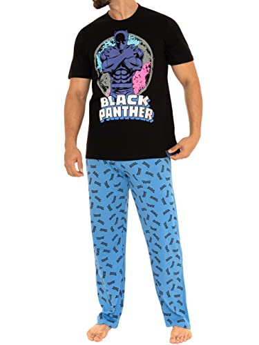 Marvel Herren Schlafanzug Black Panther Blue Large von Marvel