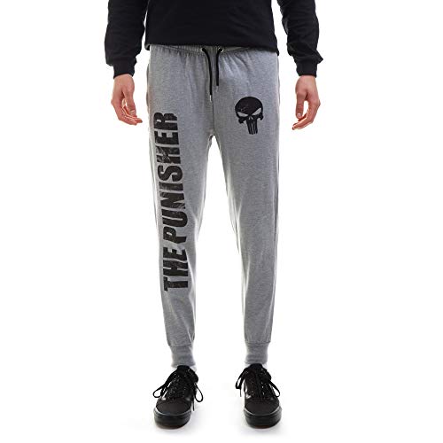 Marvel Herren The Punisher Jog Pants Trainingshose, Grey Heather, Large von Marvel