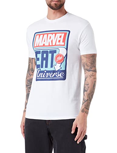 Marvel Herren memarcots275 T-Shirt, weiß, XL von Marvel