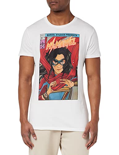 Marvel Herren uxmissmts007 T-Shirt, weiß, 56 von Marvel