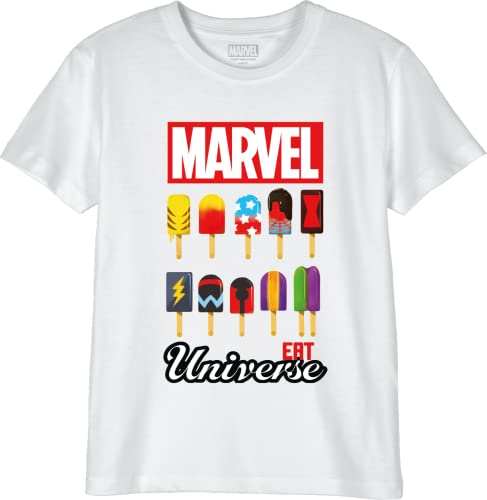 Marvel Jungen Bomarcots190 T-Shirt, weiß, 6 Jahre von Marvel