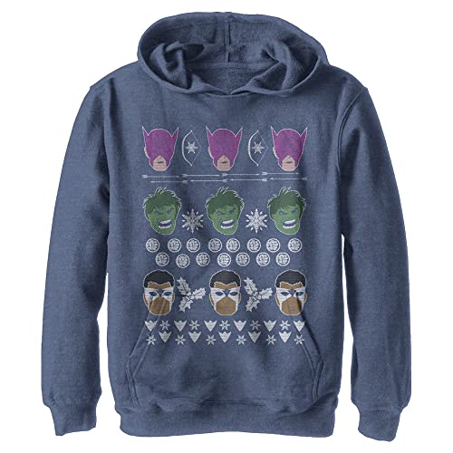 Marvel Jungen Classic Avengers Kapuzensweatshirt, Heather Navy, L von Marvel