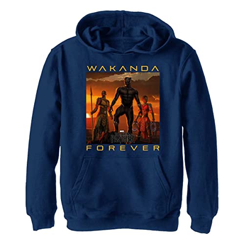 Marvel Jungen Wakanda Forever Hoodie, Heather Navy, L von Marvel