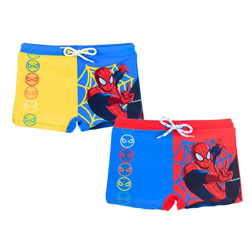 Marvel Spider-Man Badeshorts Jungen, 2 Paar Boxer Badeshorts, Badehose für Jungen, Größe 6 Jahre von Marvel