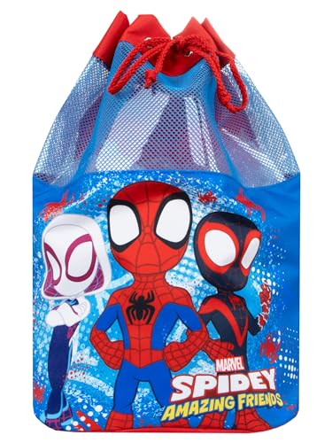 Marvel Spidey und seine erstaunlichen Freunde Jungen-Schwimmbeutel | Spiderman-Schwimmbeutel | Jungen-Zugbeutel | Blau Einheitsgröße von Marvel