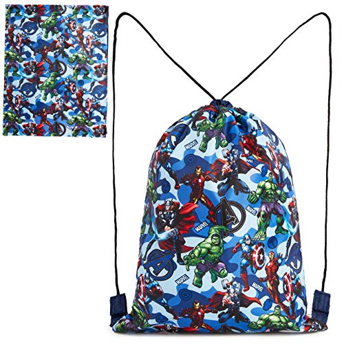 Marvel Kleiner Rucksack für Kinder, Kordelzug, für Jungen, Sport, Schule, Reisen, Schwimmbad von Marvel