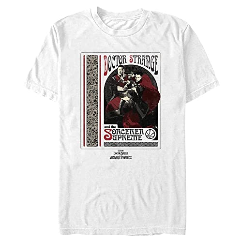 Marvel Unisex Doctor Strange in The Multiverse Of Madness Sorcerer Supreme Organic Short Sleeve T-shirt, Weiß, L von Marvel