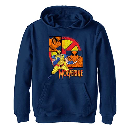 Marvel Unisex Kinder Claw Panels Hoodie, Marineblau Heather, L von Marvel