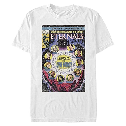 Marvel Unisex The Eternals Vintage Comic Cover 2 Organic Short Sleeve T-shirt, Weiß, L von Marvel