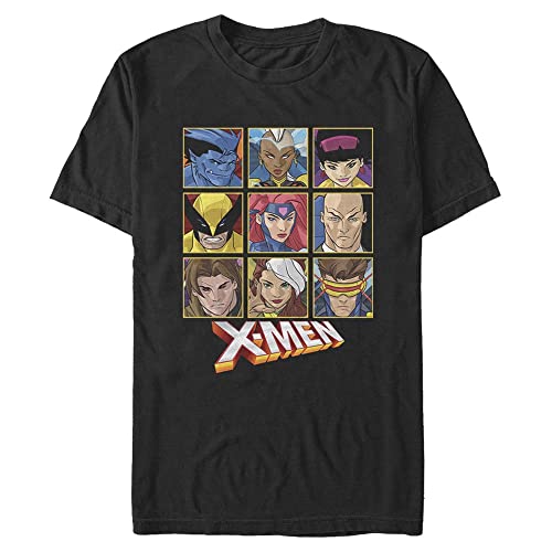 Marvel Unisex X-Men-Xmen CORE Box UP Organic Short Sleeve T-Shirt, Black, L von Marvel