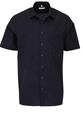 Marvelis Herren Businesshemd Kurzarm Non-Iron Comfort Fit,Einfarbig,New Kent,schwarz 68,50 von Marvelis